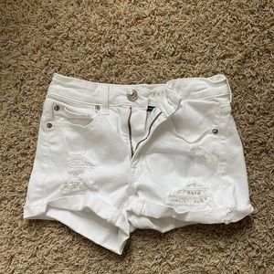White American Eagle jean shorts